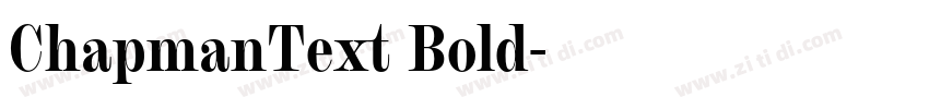 ChapmanText Bold字体转换 ChapmanText Bold字体转换